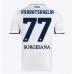 SSC Napoli Khvicha Kvaratskhelia #77 Borte Drakt 2024-25 Kortermet